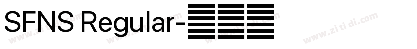 SFNS Regular字体转换